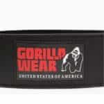 Gorilla Wear 4 Inch Padded Leather Lifting Belt – Black/Red - Image 3