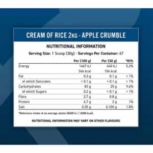 Cream of rice 2kg Applied nutrition